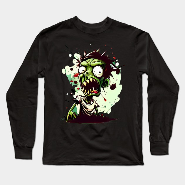 Scare Your Friends with a Angry Zombie T-Shirt one Long Sleeve T-Shirt by MLArtifex